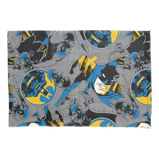 Housse D'oreillers Motif de lancer à fond Batman (devant)