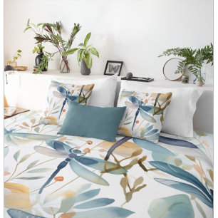 Housse D'oreillers Motif de libellules aquarelle