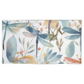 Housse D'oreillers Motif de libellules aquarelle (devant-gauche)