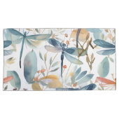 Housse D'oreillers Motif de libellules aquarelle (devant-Droit)