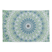 Housse D'oreillers Motif de mandala côtier bleu et vert de mer (Dos-Droit)