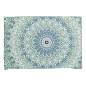 Housse D'oreillers Motif de mandala côtier bleu et vert de mer (devant-Droit)