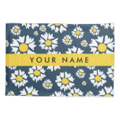 Housse D'oreillers Motif de marguerite, marguerites blanches, Votre n (Dos)