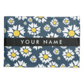 Housse D'oreillers Motif de marguerite, marguerites blanches, Votre n (Dos)