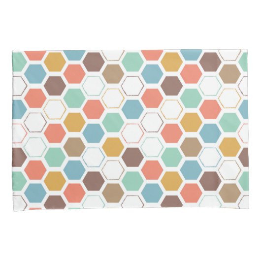 Housse D'oreillers Motif de module de ruche d'abeille (devant-Droit)