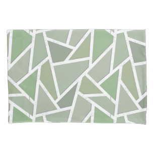 Housse D'oreillers Motif de mosaïque vert olive