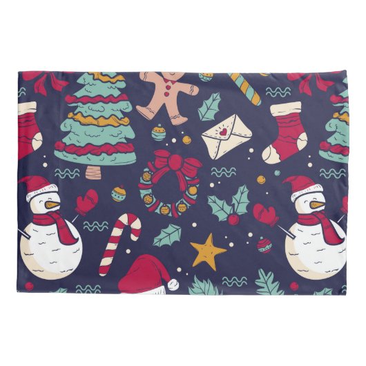 Housse D'oreillers Motif de Noël (Dos)
