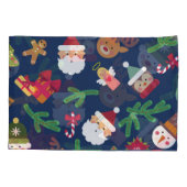 Housse D'oreillers Motif de Noël festif, design de vacances. (Dos)
