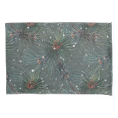 Housse D'oreillers Motif de pin d'hiver rustique moderne (devant)