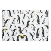 Housse D'oreillers Motif de pingouin noir et blanc (Dos)
