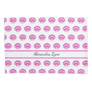 Housse D'oreillers Motif de plage moderne Nautical Seashell Pink Shel