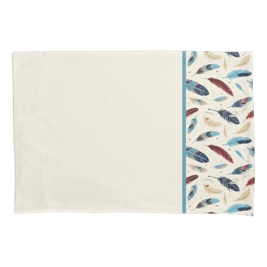 Housse D'oreillers Motif de plume amérindien du sud-ouest (devant)