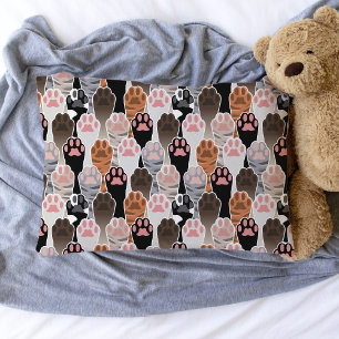 Housse D'oreillers Motif de plusieurs pattes de chat