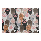 Housse D'oreillers Motif de plusieurs pattes de chat (Dos)