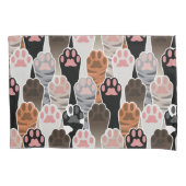 Housse D'oreillers Motif de plusieurs pattes de chat (devant)