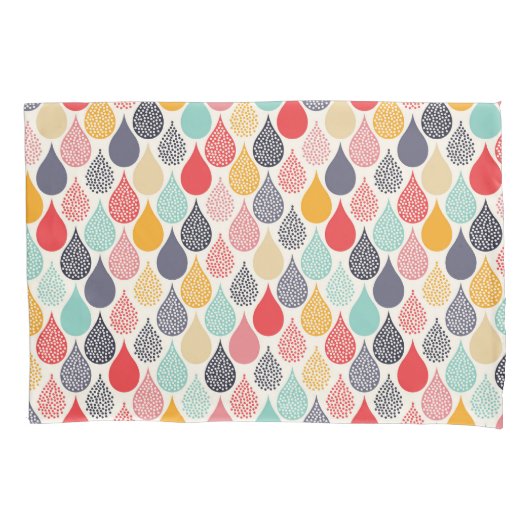 Housse D'oreillers Motif de point d'art pop Raindrop (devant-gauche)
