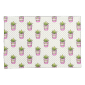 Housse D'oreillers Motif de point succulent de polka d'aquarelle (devant-Droit)