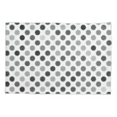 Housse D'oreillers Motif de points Polka monochrome (points noirs et (Dos)