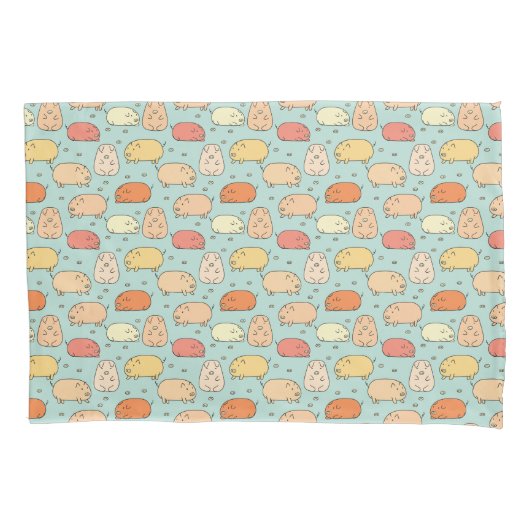 Housse D'oreillers Motif de porc à menthe (devant)