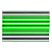 Housse D'oreillers Motif de rayures vert clair et foncé (Dos)