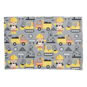 Housse D'oreillers Motif de remorqueur de camion de chantier