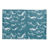 Housse D'oreillers Motif de requins bleus en détresse (Dos)