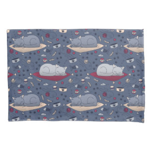 Housse D'oreillers Motif de rêve de chats doux et confortable