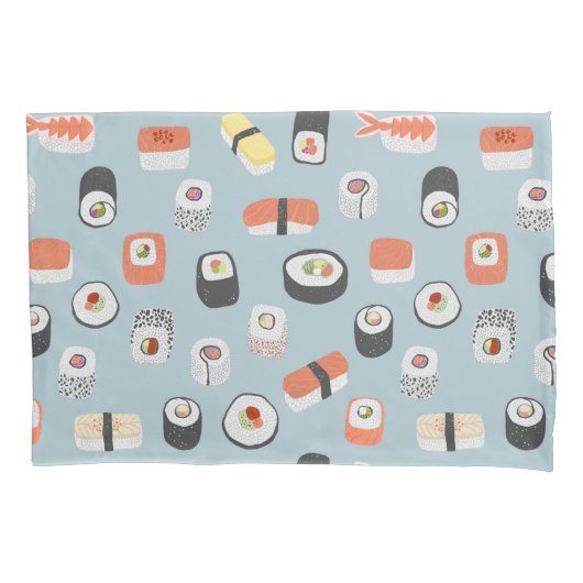 Housse D'oreillers Motif de rouleaux Sushi Nigiri Maki (devant-gauche)