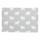 Housse D'oreillers Motif de silhouettes de bouledogue (Dos)