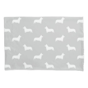 Housse D'oreillers Motif de silhouettes de corgi de Gallois de
