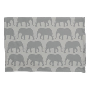 Housse D'oreillers Motif de silhouettes d'éléphant africain