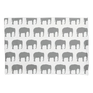Housse D'oreillers Motif de silhouettes d'éléphant asiatique