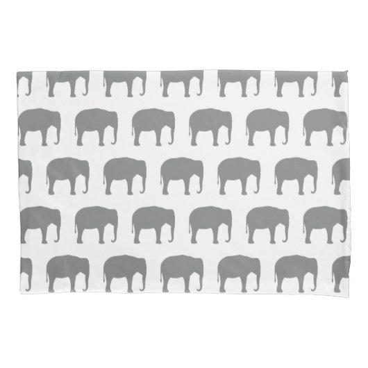 Housse D'oreillers Motif de silhouettes d'éléphant asiatique (devant)