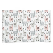 Housse D'oreillers Motif de sourire de lamas (devant-Droit)