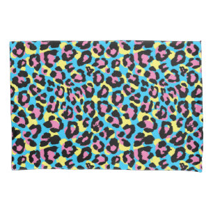 Housse D'oreillers Motif de Spots Neon Leopard