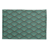 Housse D'oreillers Motif de style Art déco en vert turquoise (Dos)