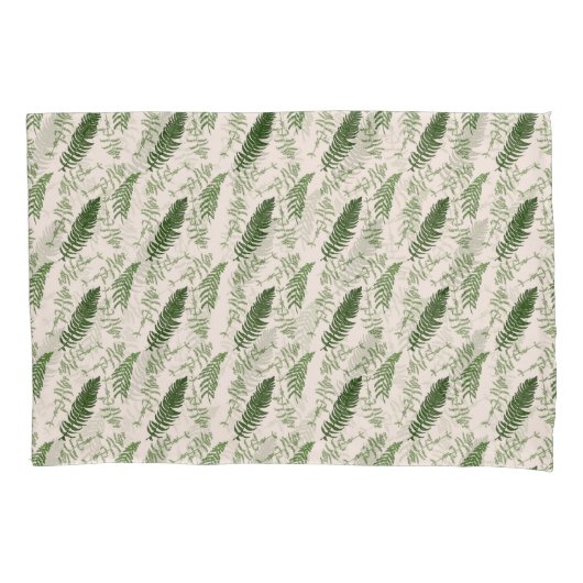 Housse D'oreillers Motif de surface de répétition des fougères vertes (devant)