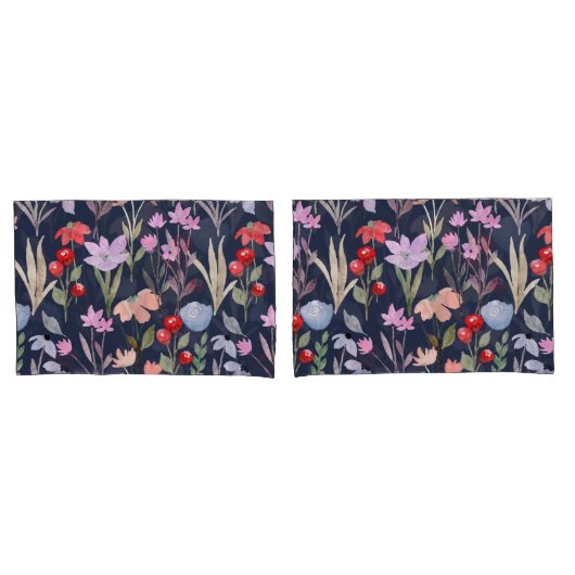 Housse D'oreillers Motif de surface Florale Mode Botanique (devant-Set)