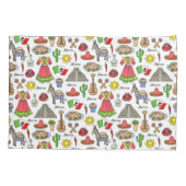 Housse D'oreillers Motif de symboles du Mexique | (Dos-gauche)