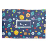 Housse D'oreillers Motif de système solaire pour enfants (Dos)