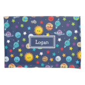 Housse D'oreillers Motif de système solaire pour enfants (devant)