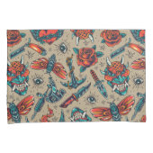 Housse D'oreillers Motif de tatouage rétro (devant-Droit)