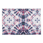 Housse D'oreillers Motif de teinture bleu et rouge (Dos-Droit)