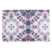 Housse D'oreillers Motif de teinture bleu et rouge (devant-Droit)