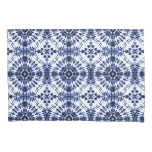 Housse D'oreillers Motif de teinture bleu foncé