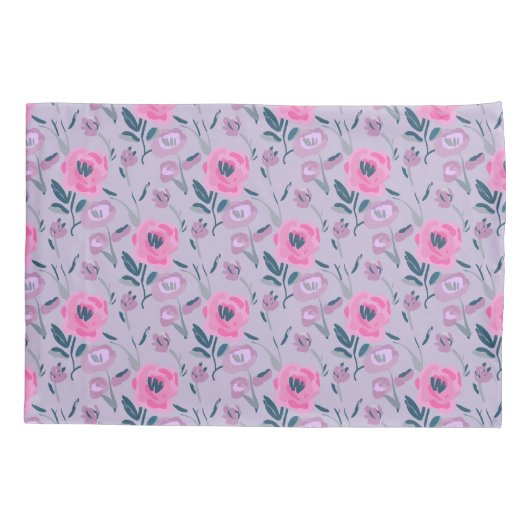 Housse D'oreillers Motif de terrain Peonies (Dos)