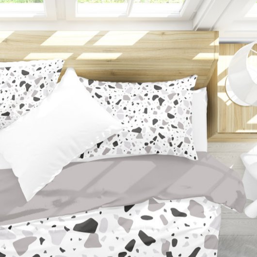 Housse D'oreillers Motif de Terrazzo monochromatique