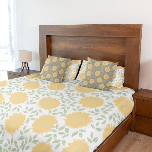 Housse D'oreillers Motif de tournesol rustique