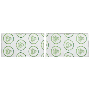 Housse D'oreillers Motif de tranches de concombre
