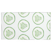 Housse D'oreillers Motif de tranches de concombre (devant-gauche)
